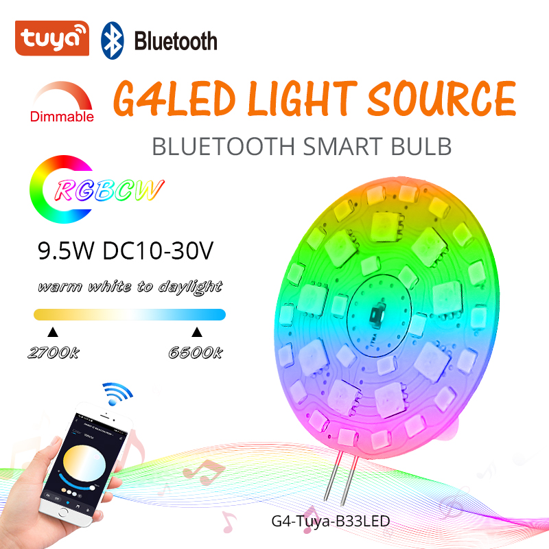 WiFi/Bluetooth Enabled G4 LED Smart Bulb 10-30VDC - Fully controllable via  your smartphone or tablet