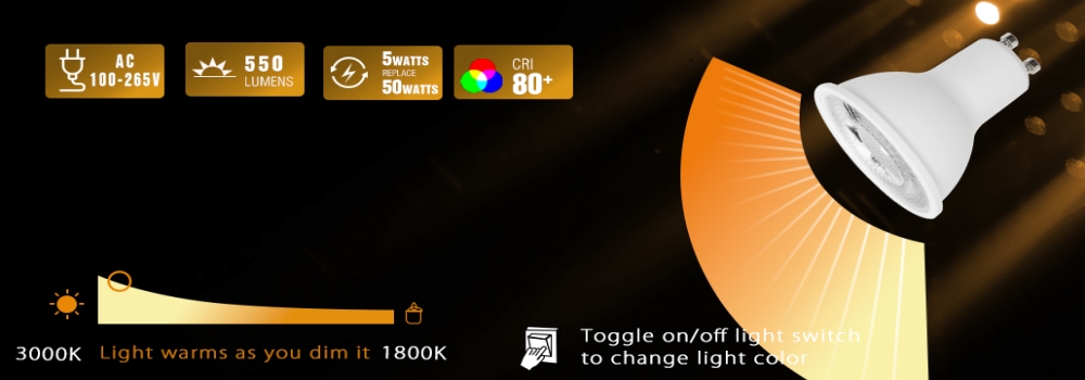 GU10 DIM TO WARM BULB