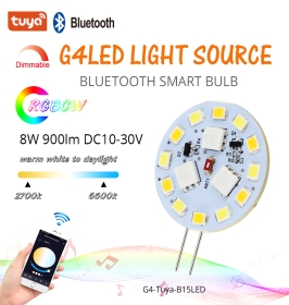 8W DC10-30V Tuya Bluetooth intelligent APP deep dimming and color regulating temperature G4 lLED